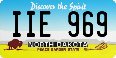 ND license plate IIE969