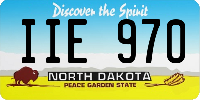 ND license plate IIE970