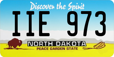 ND license plate IIE973
