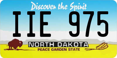 ND license plate IIE975