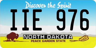 ND license plate IIE976