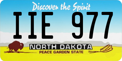 ND license plate IIE977