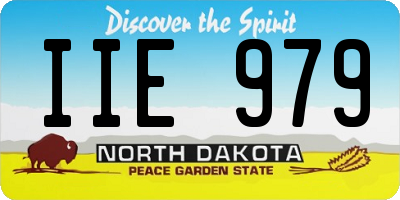 ND license plate IIE979