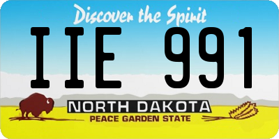 ND license plate IIE991