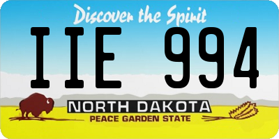 ND license plate IIE994