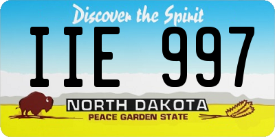ND license plate IIE997