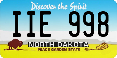 ND license plate IIE998