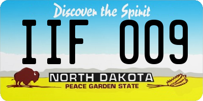 ND license plate IIF009