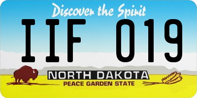 ND license plate IIF019