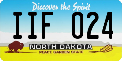 ND license plate IIF024