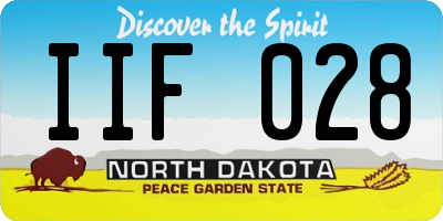 ND license plate IIF028