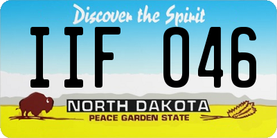 ND license plate IIF046