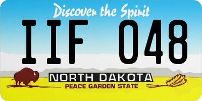 ND license plate IIF048