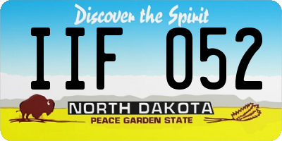 ND license plate IIF052
