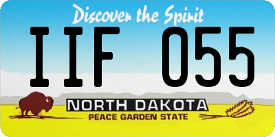 ND license plate IIF055