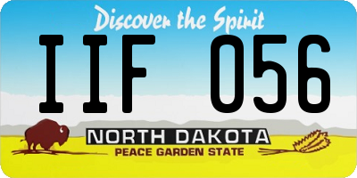 ND license plate IIF056