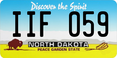 ND license plate IIF059