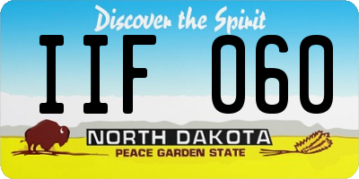 ND license plate IIF060