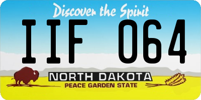 ND license plate IIF064