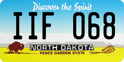 ND license plate IIF068
