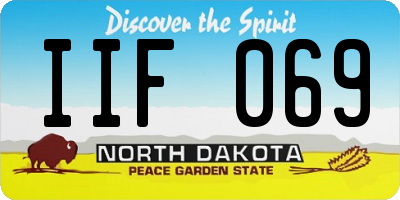 ND license plate IIF069