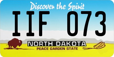 ND license plate IIF073
