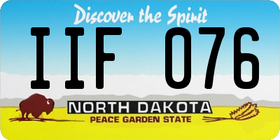 ND license plate IIF076