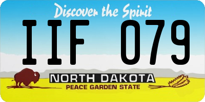 ND license plate IIF079