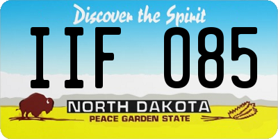 ND license plate IIF085