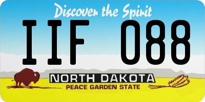 ND license plate IIF088
