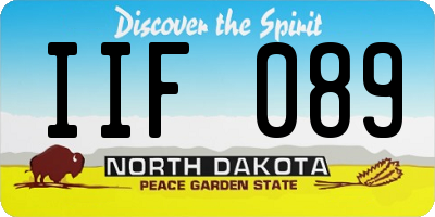 ND license plate IIF089