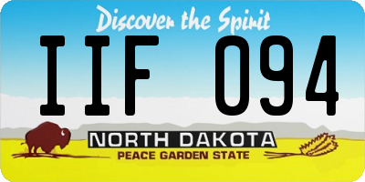 ND license plate IIF094