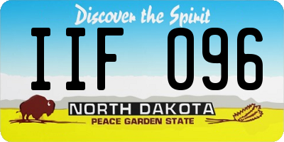 ND license plate IIF096