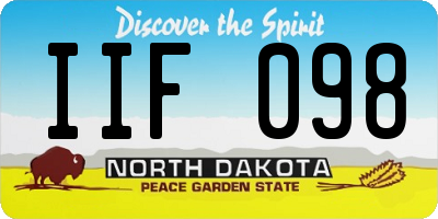 ND license plate IIF098