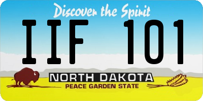ND license plate IIF101