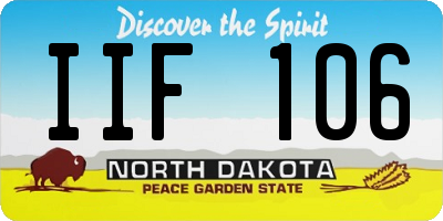 ND license plate IIF106