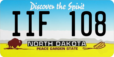 ND license plate IIF108