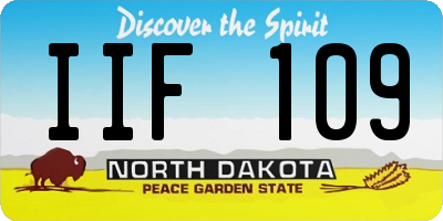 ND license plate IIF109