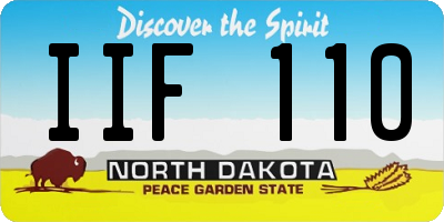 ND license plate IIF110