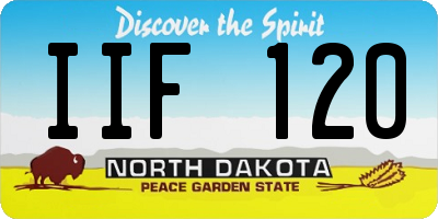 ND license plate IIF120