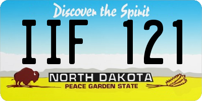 ND license plate IIF121
