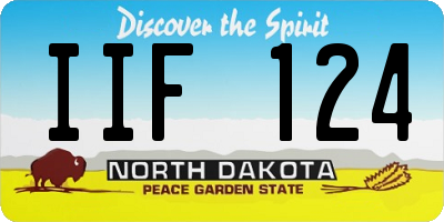 ND license plate IIF124