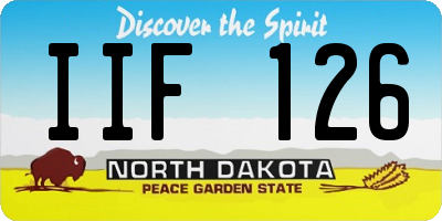 ND license plate IIF126