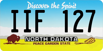 ND license plate IIF127