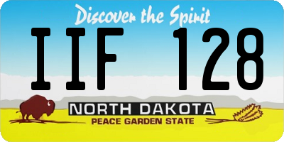 ND license plate IIF128