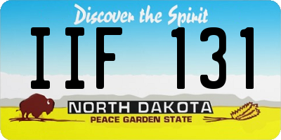 ND license plate IIF131