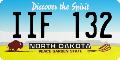 ND license plate IIF132