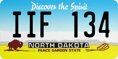 ND license plate IIF134