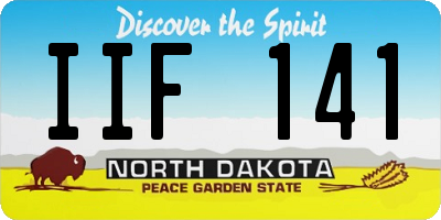 ND license plate IIF141