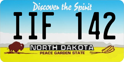 ND license plate IIF142
